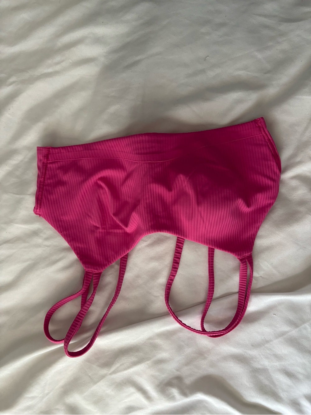 lululemon athletica Hot Pink Ribbed Double-Strap Bralette